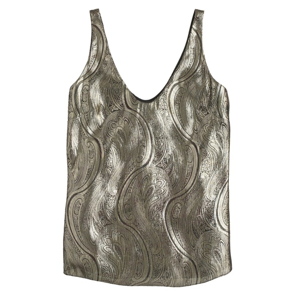 J.Crew Cate Cami in Gilded Paisley Lamé - Picture 1 of 8